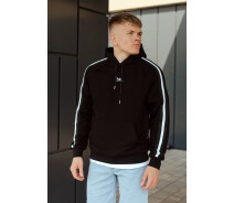 Придбати - чоловіче худі  Худі чорне з лампасами Staff black lampas oversize (p47-0191-XS)