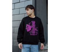 Придбати - чоловічий світшот  Світшот з фіолетовим принтом Staff romance oversize fleece (p47-0267-XS)