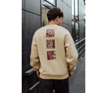 Придбати - чоловічий світшот  Бежевий оверсайз світшот Staff art oversize fleece (p47-0284-XS)
