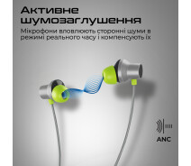 Придбати - навушники  Навушники ANC Promate Velcon Grey (velcon.grey)