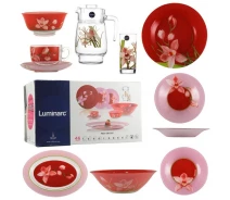 Придбати - сервиз  Сервіз столовий Luminarc Red Orchins 46 предметів (N4828)