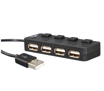 Придбати - кардрідер  Концентратор USB 2.0 Frime 4хUSB2.0 Black (FH-20010)