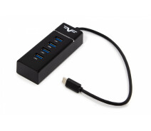 Придбати - кардрідер  Концентратор USB Frime (1х3.0&3x2.0) Type-C Black (FH-20060)