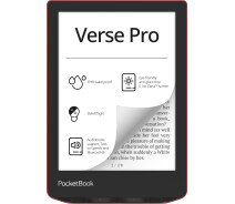 Придбати - електронну книгу  Електронна книжка PocketBook 634 Verse Pro Passion Red (PB634-3-CIS); 6" (1448x1072) E-Ink Carta, 212 dpi, з підсвічуванням, ОЗУ 512 МБ, 16 ГБ вбудована + microSD до 32 ГБ, Bluetooth, Wi-Fi, 1500 мАг, 156 х 108 х 7.6 мм, 18