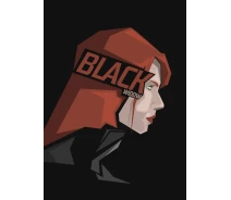 Придбати - подарок для геймеров  Картина GeekLand Black Widow Чорна Вдова мінімалізм 40х60см BW.09.026