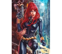 Придбати - подарок для геймеров  Картина GeekLand Black Widow Чорна Вдова фан арт 40х60см BW.09.020