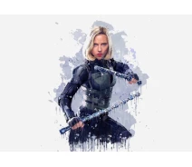 Придбати - подарок для геймеров  Картина GeekLand Black Widow Чорна Вдова мінімалізм 60х40см BW.09.035