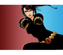 Придбати - подарок для геймеров  Картина GeekLand Black Widow Чорна Вдова фан арт 60х40см BW.09.043