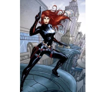 Придбати - подарок для геймеров  Картина GeekLand Black Widow Чорна Вдова комікс арт 40х60см BW.09.024