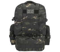 Придбати - рюкзак  Рюкзак тактический Kombat UK Expedition Pack 50L Мультикам Черный (1000-kb-ep50-btpbl)