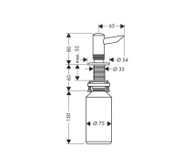 Придбати - дозатор (диспенсер) для ванної кімнати  Дозатор для мыла Hansgrohe Modern 300мл Стальной (40418800)