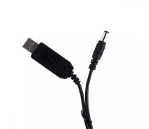Придбати - кабель та перехідник  Кабель переходник USB to DC 5.5 12V 90см black