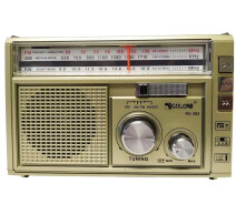 Придбати - радіоприймач  Радиоприемник портативный GOLON RX-382 3W MP3 USB/SD фонарь золотистый