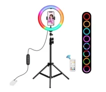 Придбати - кільцеве світло  Кільцеве світло зі стійкою Puluz PKT3081B RGBWW 26см (20W)