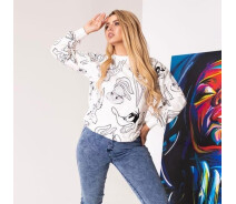 Придбати - жіночу кофту  Fashions Кофта зі стразами Зайці Fashions 50-52 білий (25235-мас)