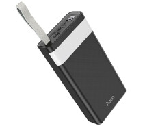Придбати - універсальну мобільну батарею  Повербанк Hoco J73 Powerful (30000mAh/Out: 2xUSB/In: Lightning, micro-USB, Type-C 5V/2A) з LED Дисплеєм та ліхтариком, Чорний (PBHO012026)