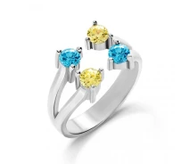 Придбати - срібне кільце  Кольцо из серебра с куб. циркониями, размер 17 (1774064)