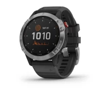 Придбати - смарт-годинник  Смарт-годинник Garmin Fenix 6 Solar Silver with black band (010-02410-00)