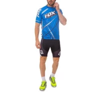 Придбати - велоодяг  Велоформа короткий рукав з лямками Y-76 3XL Синьо-чорний (60491005)