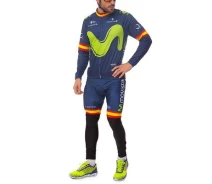 Придбати - велоодяг  Велоформа довгий рукав Movistar R-35 M Темно-синій-салатовий (60429241)