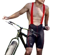 Придбати - велоодяг  Велошорти чоловічі з лямками VFG1 S Чорно-червоний (60399004)