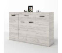 Придбати - комод  Великий комод Еверест із дверима та ящиком Соната-7 140х38х93 дуб крафт білий (EVR-2705)
