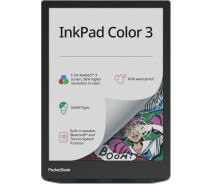 Придбати - електронну книгу  Електронна книга PocketBook 743C InkPad Color 3 Stormy Sea (PB743K3-1-CIS); 7.8" (1872х1404) E Ink Kaleido, сенсорний з підсвічуванням, ОЗУ 1 ГБ, 32 ГБ вбудована + microSD до 32 ГБ, Wi-Fi, Bluetooth, 2900 мАг, 134 х 189.5 х 7.95 мм, 26