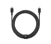 Придбати - кабель та перехідник  Native Union Belt Cable XL USB-C to Lightning Cosmos Black (3 m) (BELT-CL-CS-BK-3-NP)