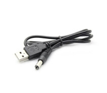 Придбати - кабель та перехідник  Кабель USB для роутера USB to DC 5.5x2.1 1m чорний (ME0015293)