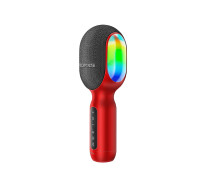 Придбати - мікрофон для караоке  Мікрофон для караоке Promate VocalMic Bluetooth, 2xAUX, LED Red (vocalmic.red)