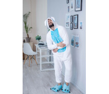Придбати - жіноче кігурумі  Піжама Кігурумі доросла BearWear Зайчик L 165 - 175 см Біло-блакитний (K1W1-0040-L)