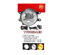 Придбати - автофару  Протитуманні фари LED Toyota Cars/TY-8132L/FOG-12V9W900Lm+DRL-2W+Turn-2W з проводкою 3в1