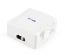 Придбати - розетку и выключатель  Розетка Cablexpert (NCAC-2F5E-01) 2хRJ-45, Cat5Е, зовнішня, білий