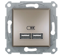 Придбати - розетку и выключатель  Розетка USB Schneider Asfora EPH2700269 бронза