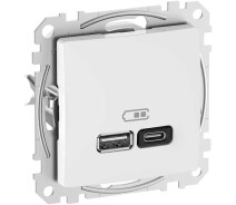 Придбати - розетку и выключатель  Розетка USB Schneider Sedna Design SDD111404 білий