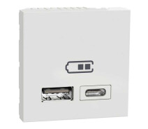 Придбати - розетку и выключатель  Розетка USB Schneider Unica New NU301818 біла
