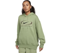 Придбати - жіноче худі  Худі жіноча Nike NS FLC OS PO HD SWSH оливкова FN7698-386 Розмір S (FN7698-386_S)
