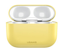 Придбати - аксесуари для навушників  Силіконовий футляр USAMS US-BH569 Ultra-thin Silicone Protective Cover для навушників AirPods Pro (Yellow) (1501773)