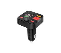 Придбати - FM трансмиттер  Bluetooth FM-трансмітер Promate PowerTune-30W USB-A OTG/USB-A QC3.0/USB-C Black (powertune-30w.black)
