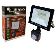 Придбати - прожектор  Прожектор LED 30W із датчиком руху SMD 6000K чорний STANDARDeco ТМ LUMANO (000018800)