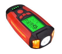 Придбати - велофару  Велофара с компьютером и сигнализацией Waterproof AS0808-XPG+2LED(yellow)+2COB(red)