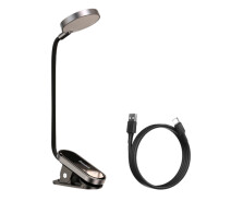 Придбати - настільний світлодіодний світильник  Настільна лампа Baseus Comfort Reading Mini Clip Lamp Dark Gray (DGRAD-0G) [67870]