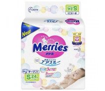 Придбати -  Підгузки Merries для дітей S 4-8 кг 24 шт (555016)