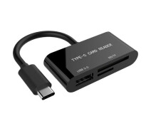Придбати - кардрідер  Кардидер Gembird USB Type-C UHB-CR3-02 Black (UHB-CR3-02)