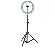 Придбати - кільцеве світло  Кільцева лампа 30 см 10W на штативі 210 см з тримачем для телефону LED підсвічування кільцеве світло блогера візажиста фотографа Ring Light JY-30B