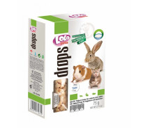 Придбати - ласощі для гризуна  Ласощі для гризунів та кролика Lolopets Дропси з йогуртом 75 гр LO-71034