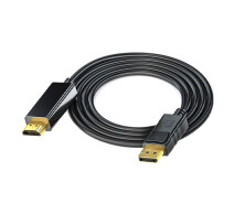 Придбати - кабель та перехідник  Кабель DisplayPort - HDMI 4K 30Гц 1.7м однонаправлений позолочений (535164-03)