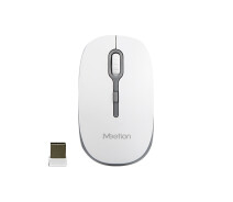 Придбати - мишку для ноутбука  Бездротова оптична Миша миша MEETION Wireless Mouse 2.4G MT-R547, біла з сірим