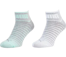 Придбати - чоловічу шкарпетку  Шкарпетки Puma UNISEX QUARTER 2P біло-бірюзово-сірі (2 пари) 101002001-025 Розмір 39-42 (101002001-025_39-42)
