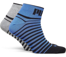 Придбати - чоловічу шкарпетку  Шкарпетки Puma UNISEX QUARTER 2P сіро-синьо-чорні (2 пари) 101002001-020 Розмір 39-42 (101002001-020_39-42)